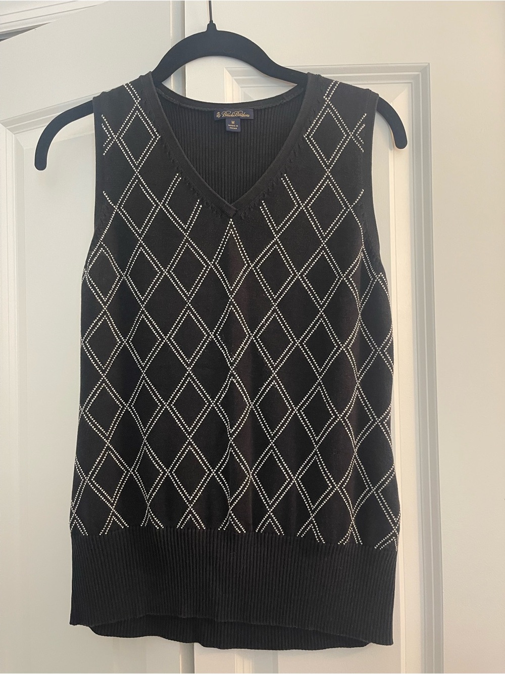 Brooks Brothers Argyle V-Neck Sweater Vest